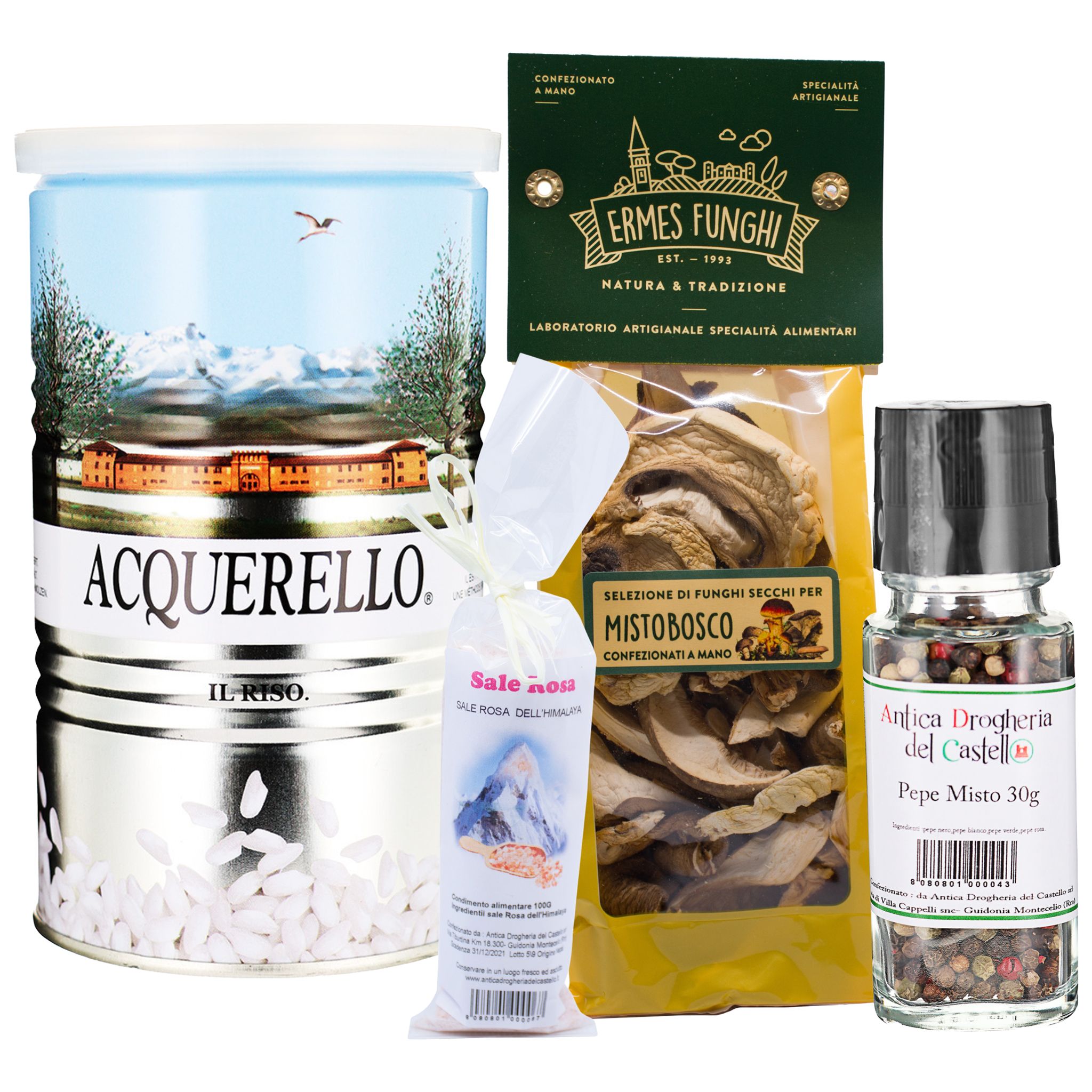 Coffret Risotto : riz Acquerello aux cèpes, sel & poivre
